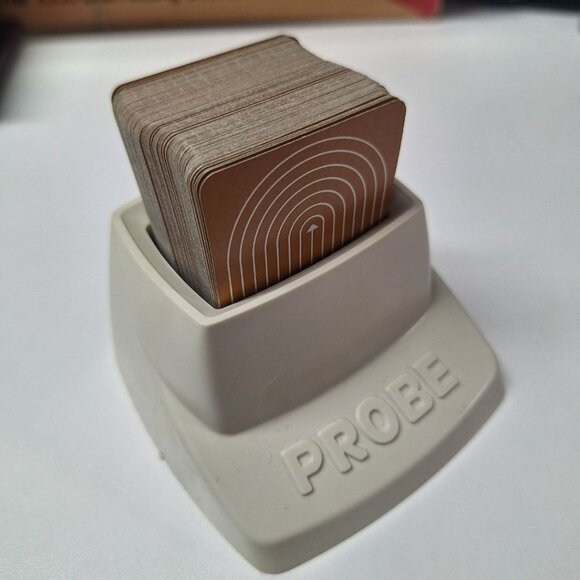 1974 Probe Game Replacement Brown Cards 96 Piece Set Plastic Holder Vintage - Picture 3 of 4